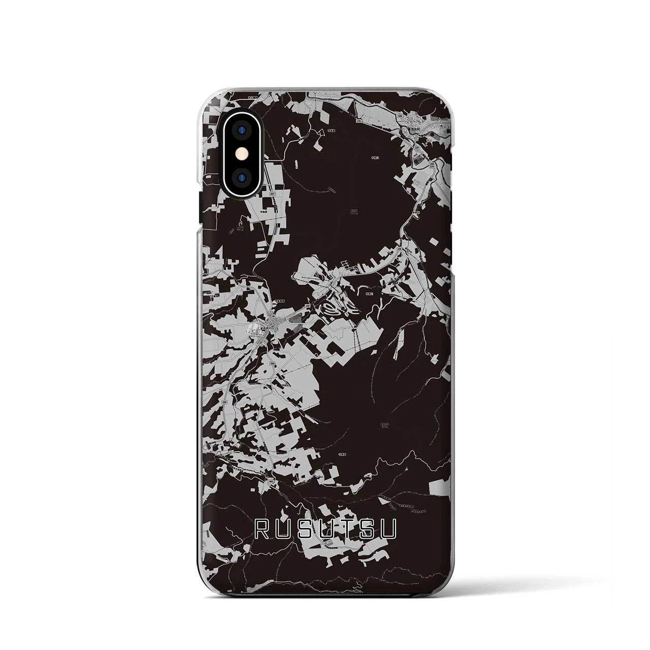 【留寿都(北海道)】地図柄iPhoneケース(クリアタイプ)