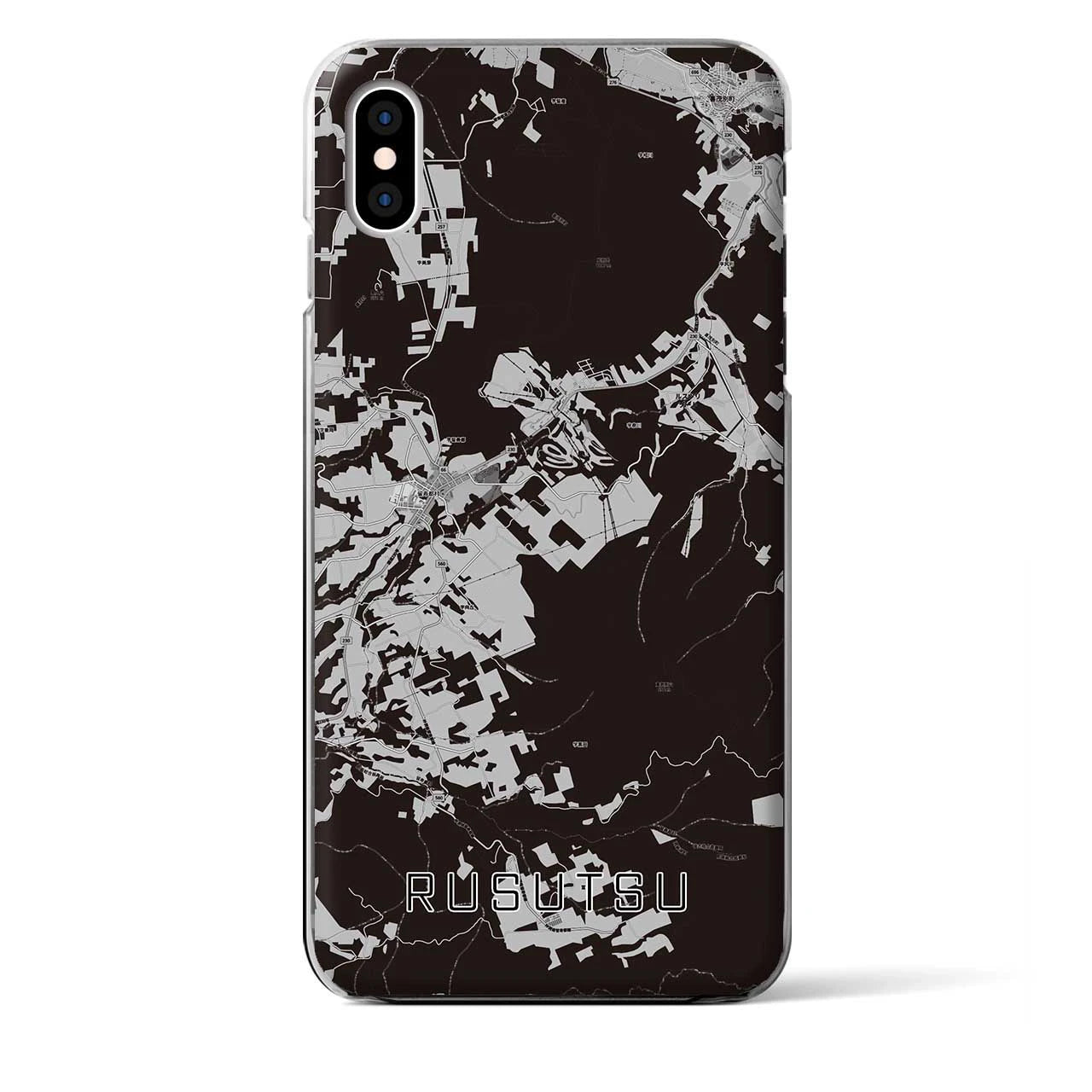 【留寿都(北海道)】地図柄iPhoneケース(クリアタイプ)