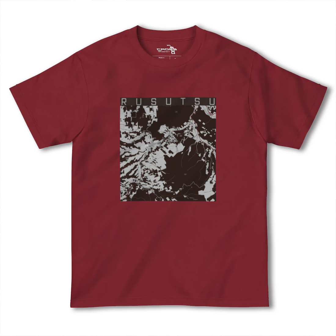 【留寿都(北海道)】地図柄ヘビーウェイトTシャツ