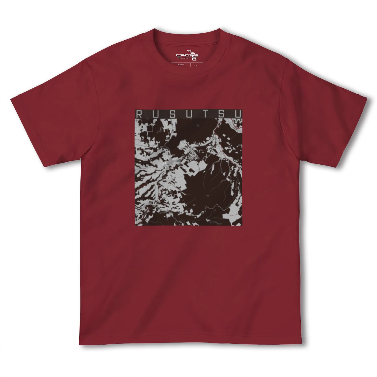 【留寿都(北海道)】地図柄ヘビーウェイトTシャツ