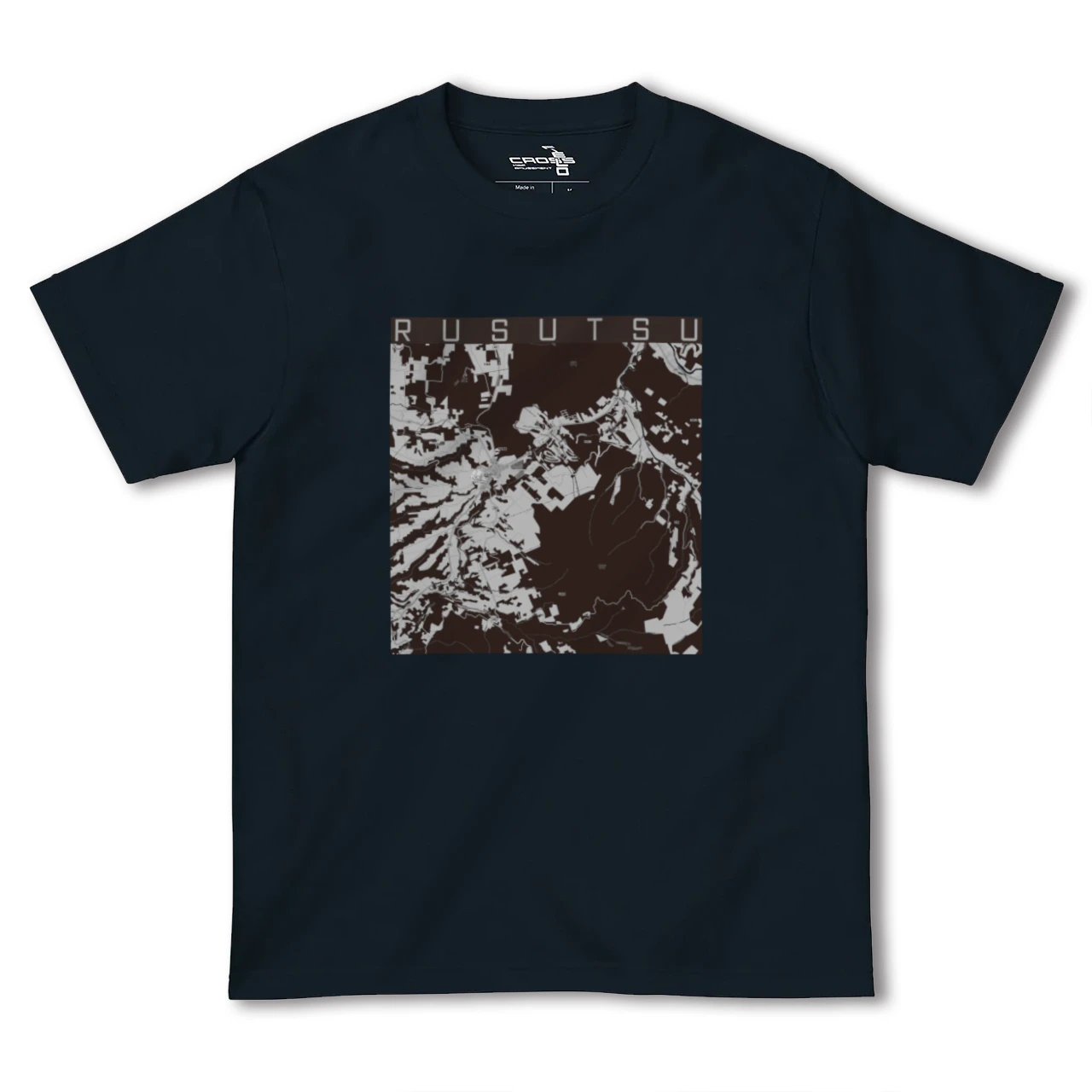 【留寿都(北海道)】地図柄ヘビーウェイトTシャツ