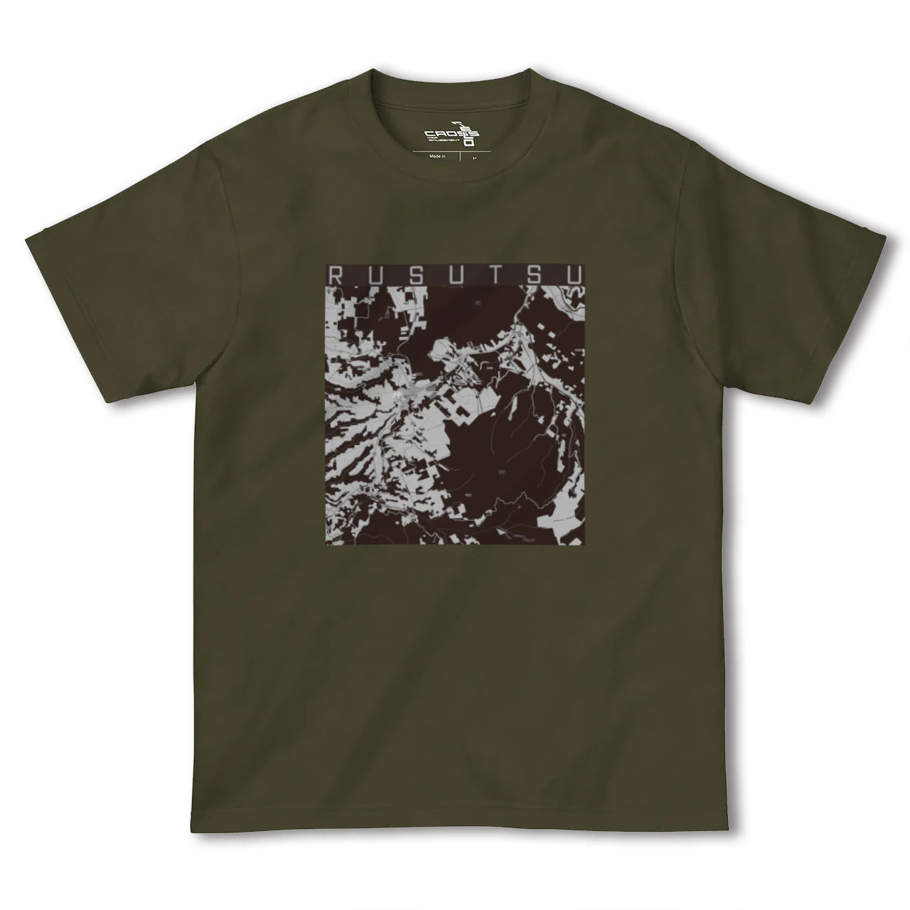 【留寿都(北海道)】地図柄ヘビーウェイトTシャツ