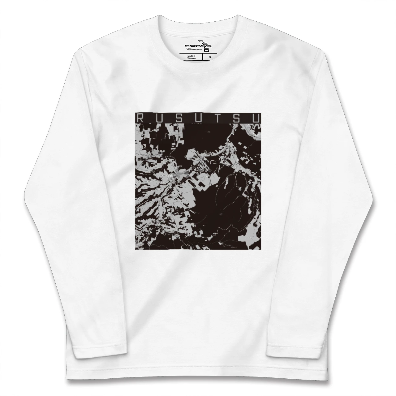 【留寿都(北海道)】地図柄ロングスリーブTシャツ