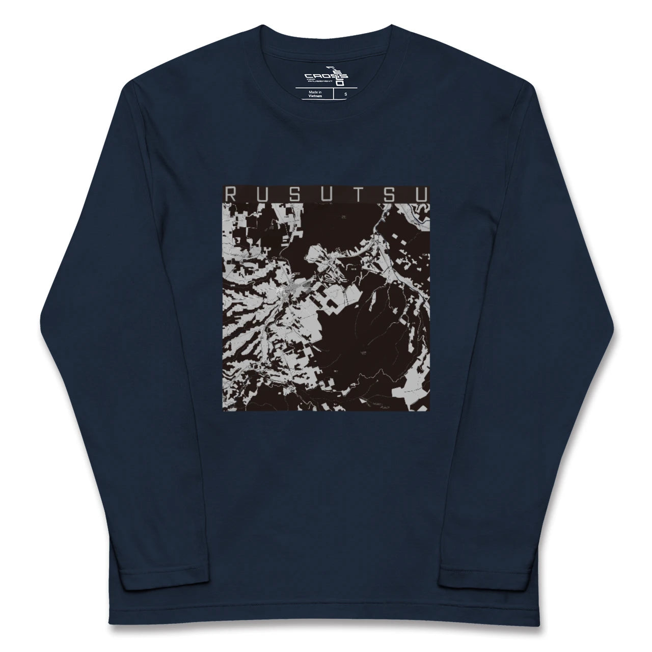 【留寿都(北海道)】地図柄ロングスリーブTシャツ