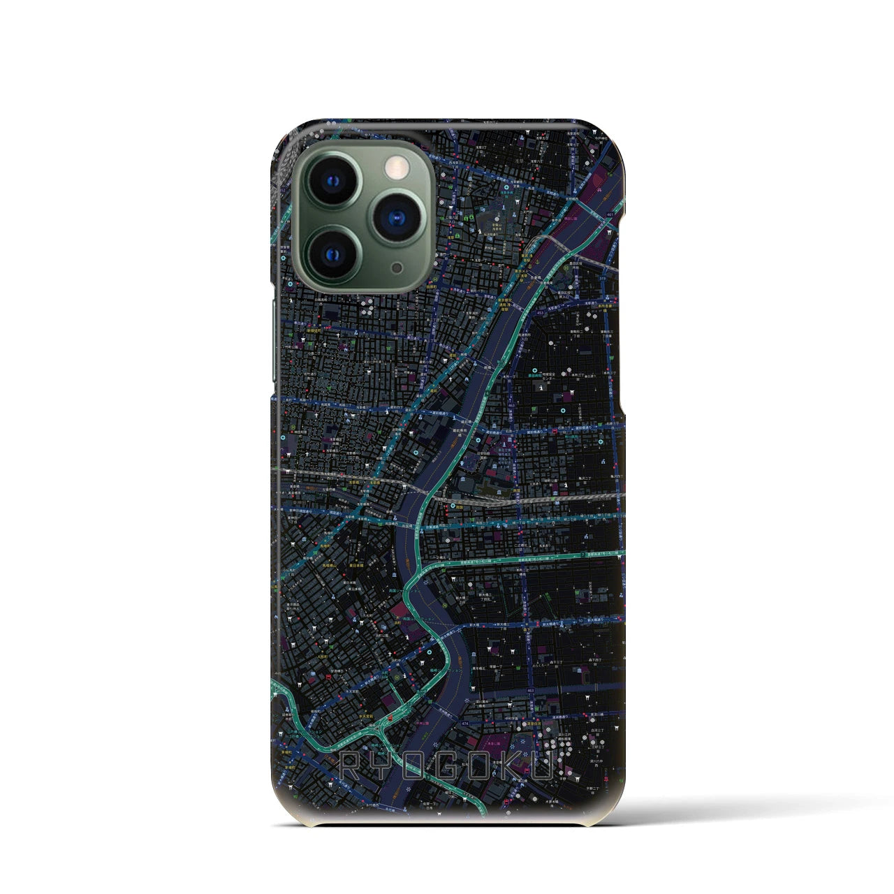 【両国(東京都)】地図柄iPhoneケース(バックカバータイプ)