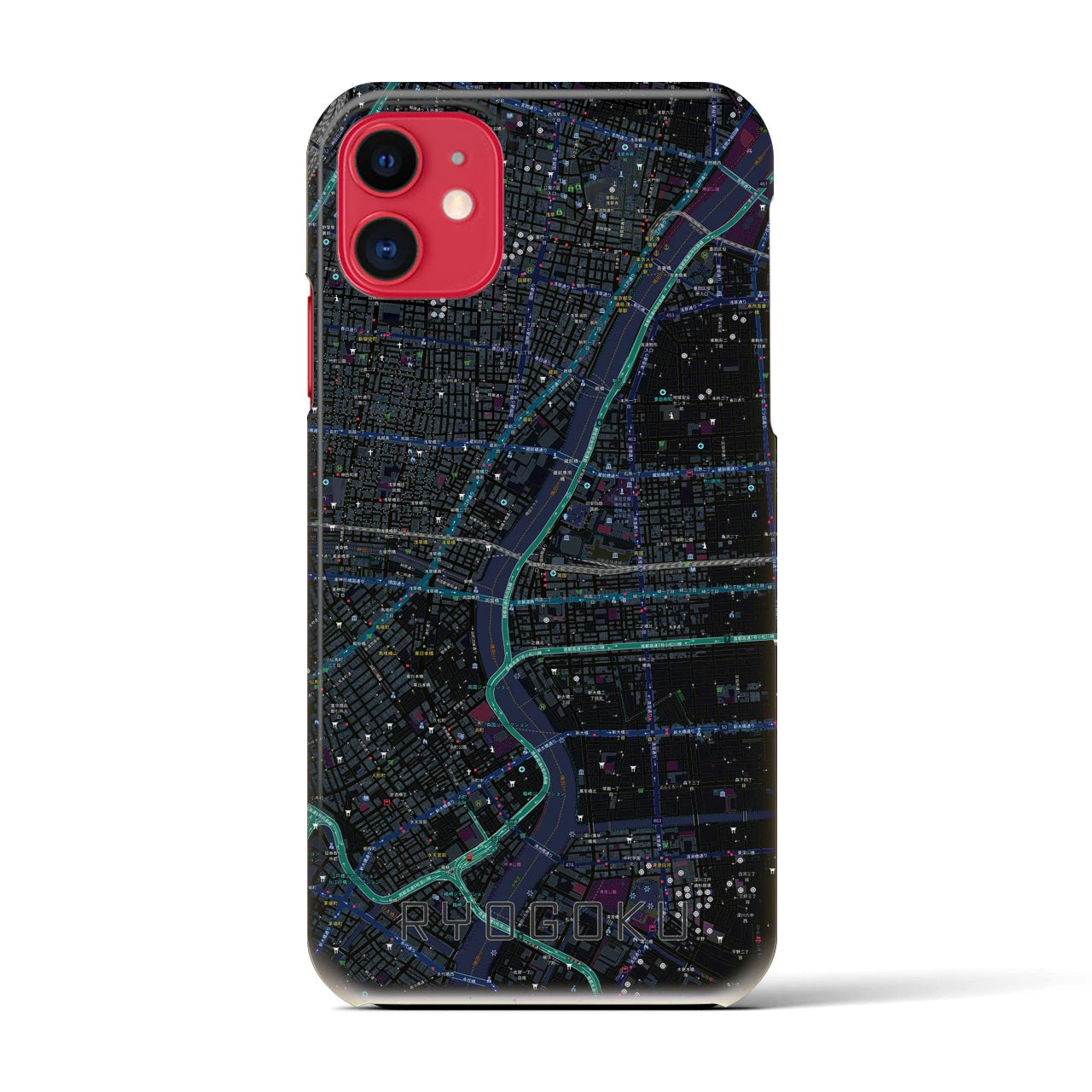 【両国(東京都)】地図柄iPhoneケース(バックカバータイプ)
