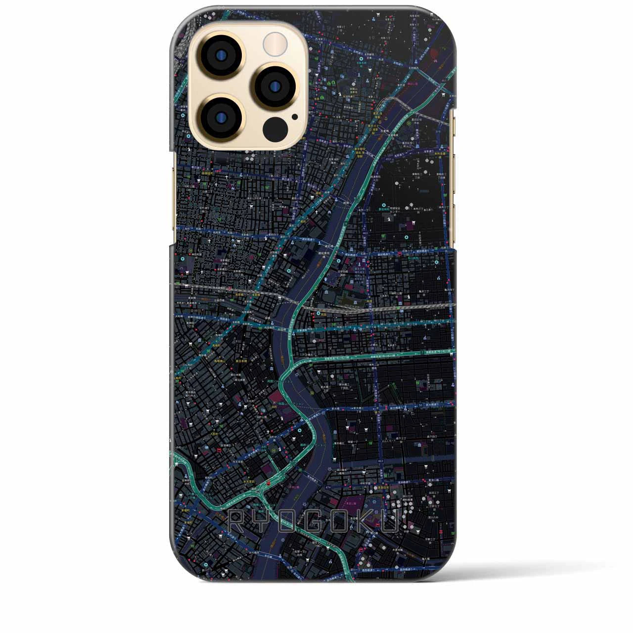 【両国(東京都)】地図柄iPhoneケース(バックカバータイプ)