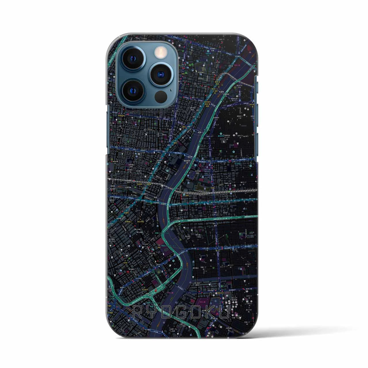 【両国(東京都)】地図柄iPhoneケース(バックカバータイプ)