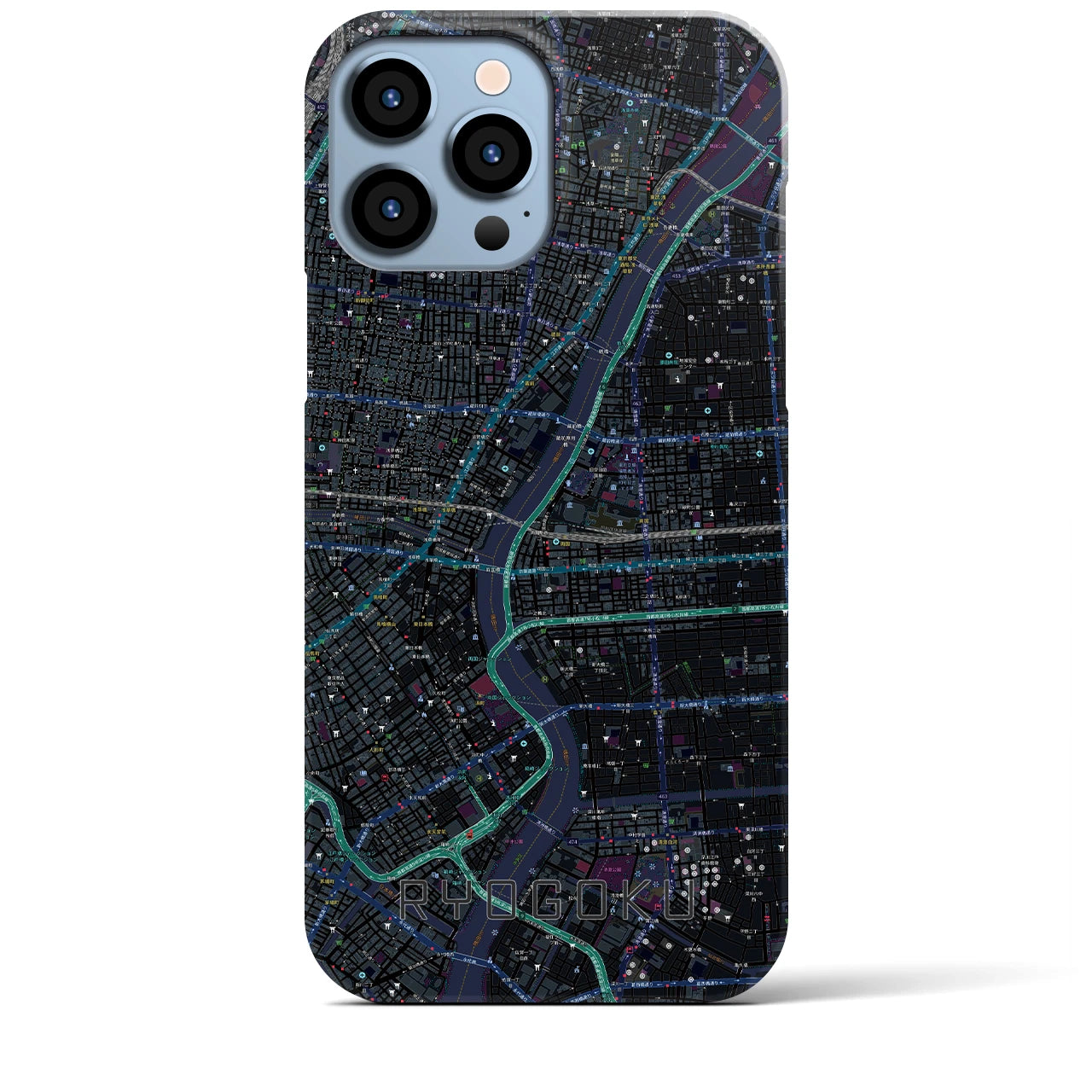 【両国(東京都)】地図柄iPhoneケース(バックカバータイプ)