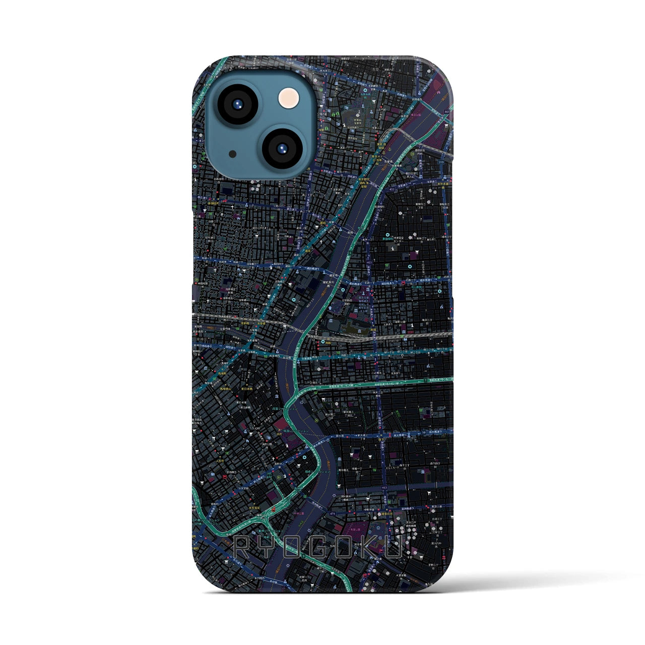 【両国(東京都)】地図柄iPhoneケース(バックカバータイプ)