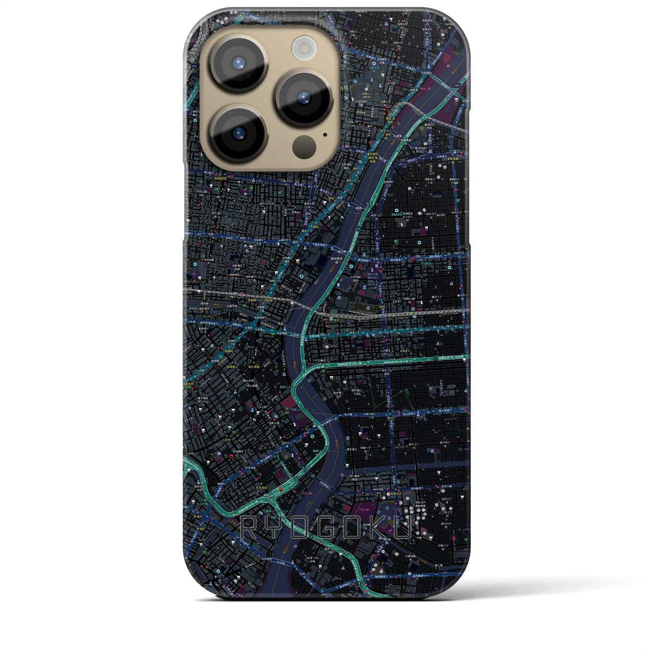 【両国(東京都)】地図柄iPhoneケース(バックカバータイプ)