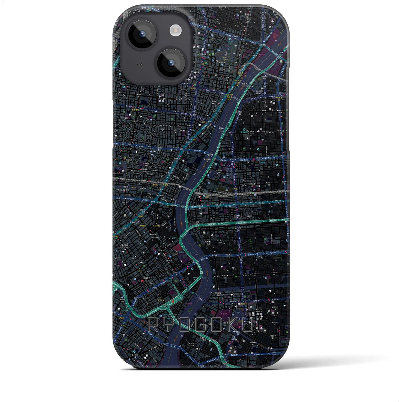 【両国(東京都)】地図柄iPhoneケース(バックカバータイプ)