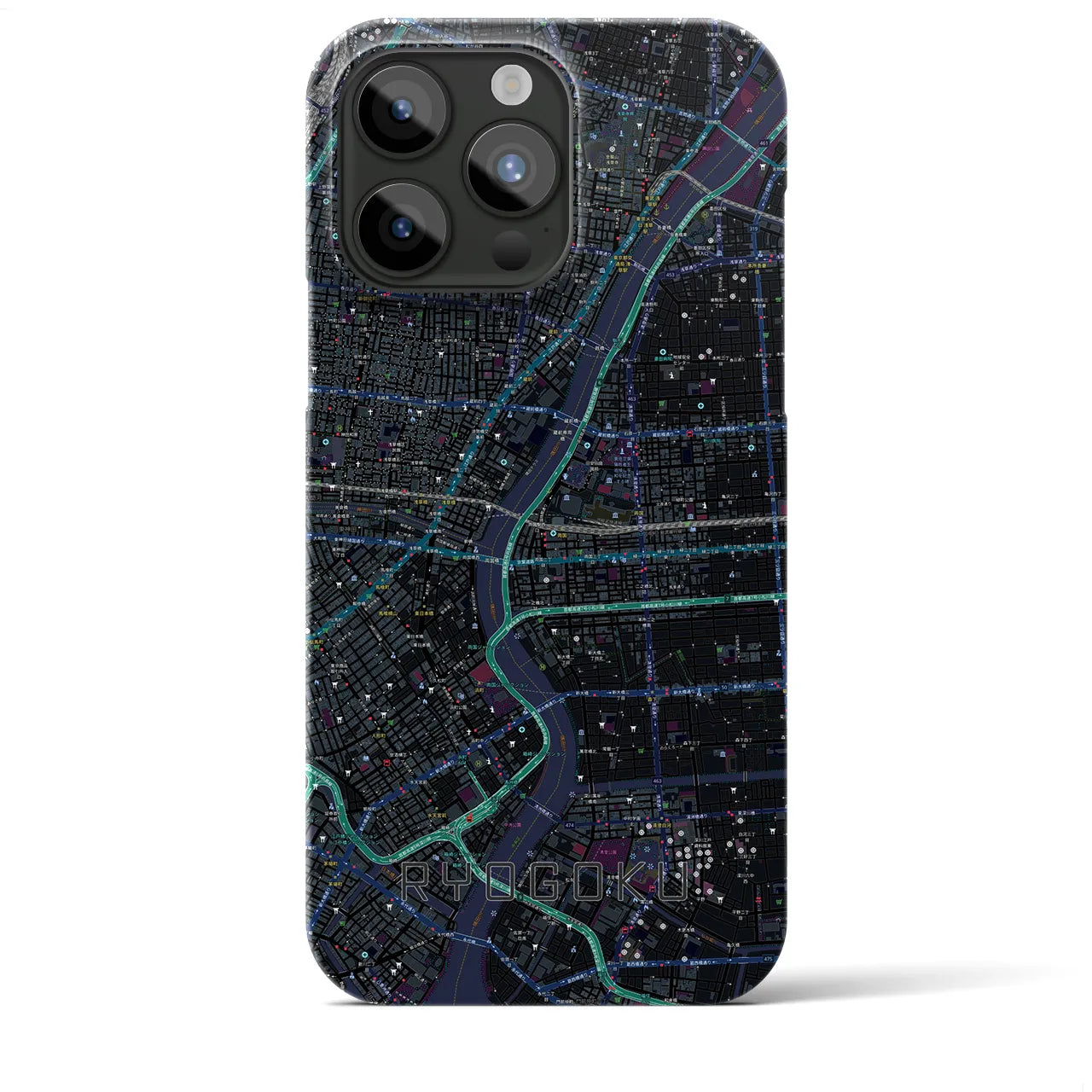 【両国(東京都)】地図柄iPhoneケース(バックカバータイプ)