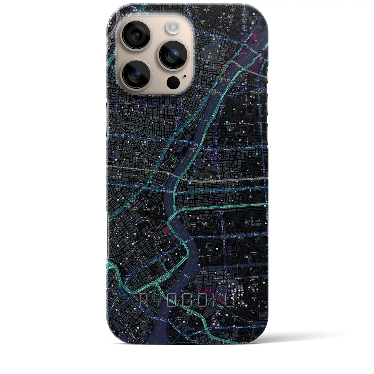 【両国(東京都)】地図柄iPhoneケース(バックカバータイプ)