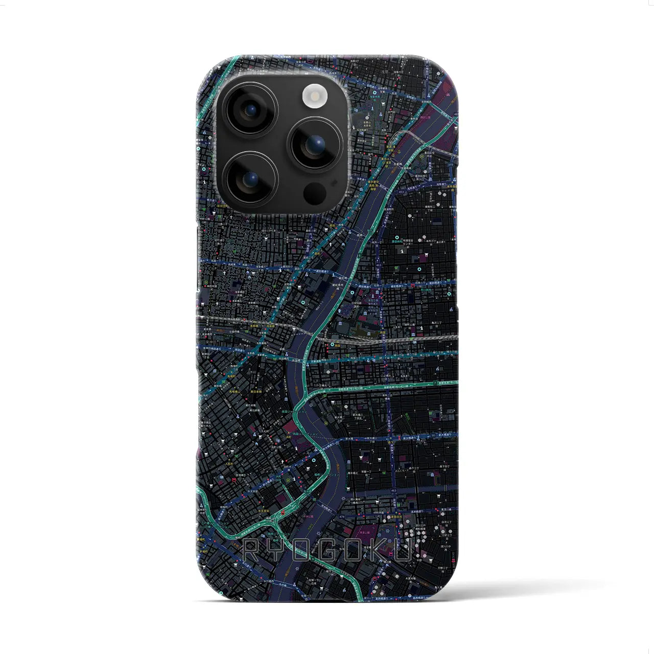 【両国(東京都)】地図柄iPhoneケース(バックカバータイプ)