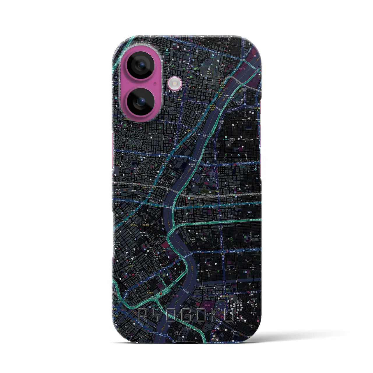 【両国(東京都)】地図柄iPhoneケース(バックカバータイプ)