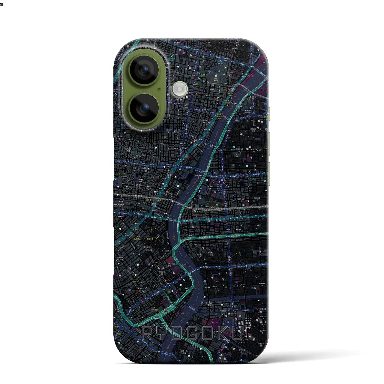 【両国(東京都)】地図柄iPhoneケース(バックカバータイプ)