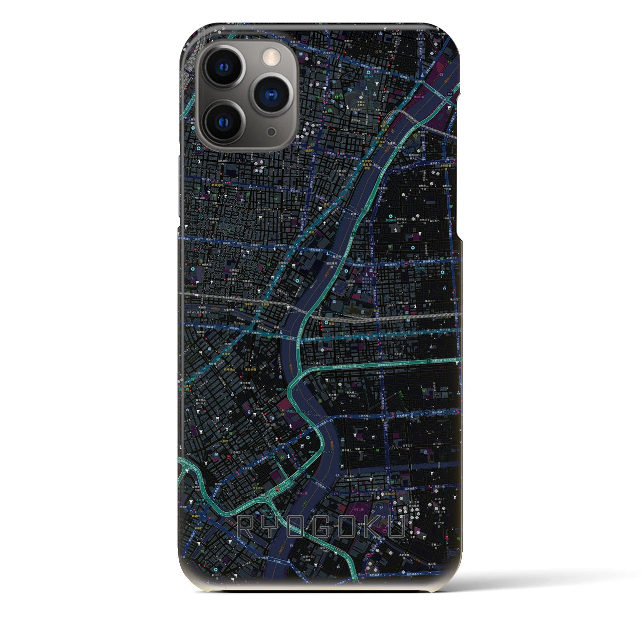 【両国(東京都)】地図柄iPhoneケース(バックカバータイプ)