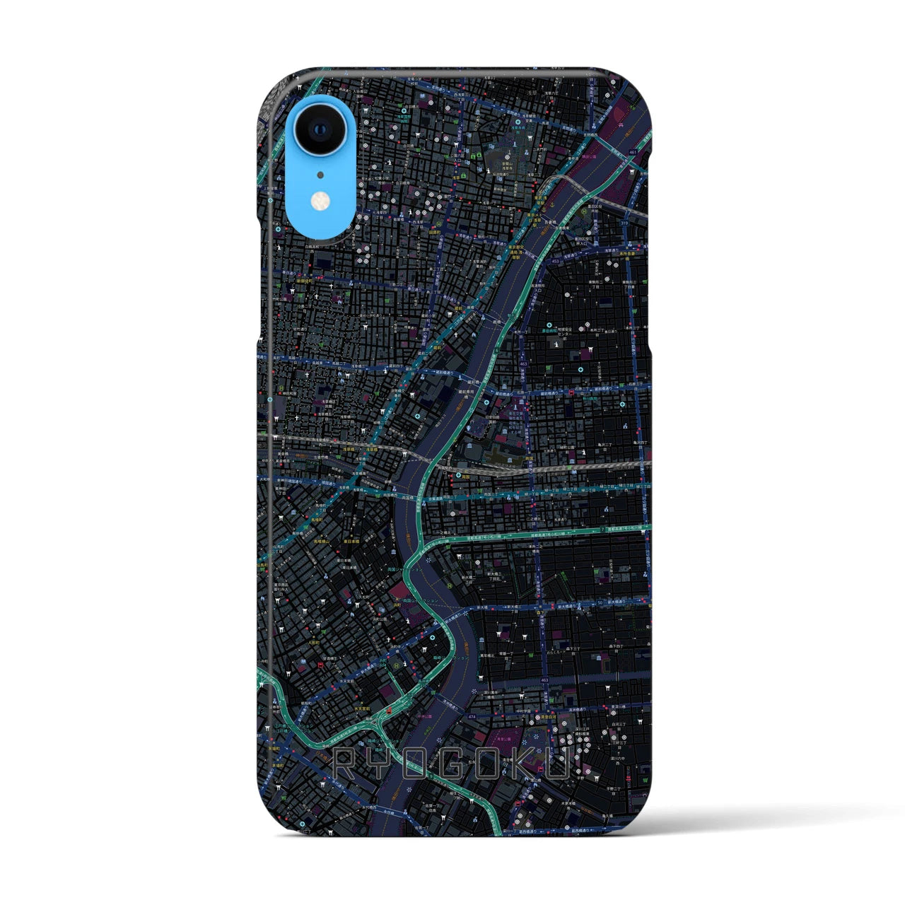 【両国(東京都)】地図柄iPhoneケース(バックカバータイプ)