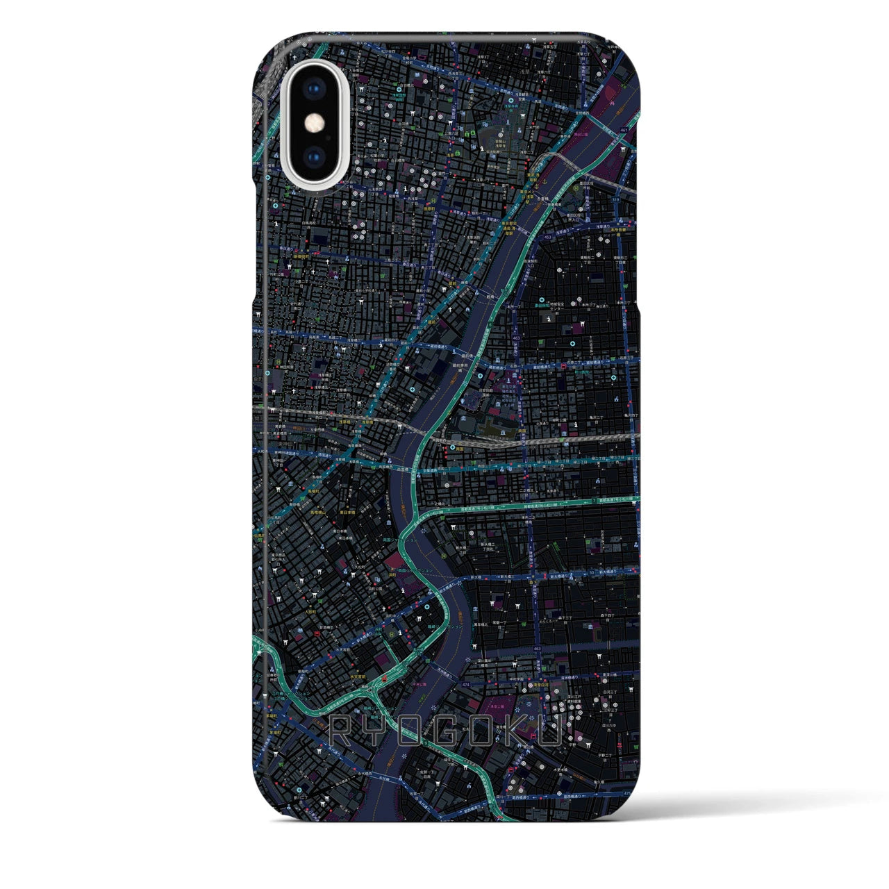 【両国(東京都)】地図柄iPhoneケース(バックカバータイプ)