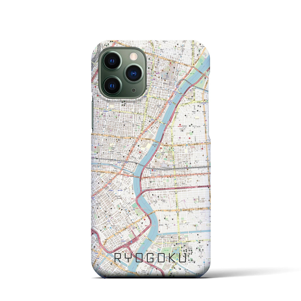 【両国(東京都)】地図柄iPhoneケース(バックカバータイプ)