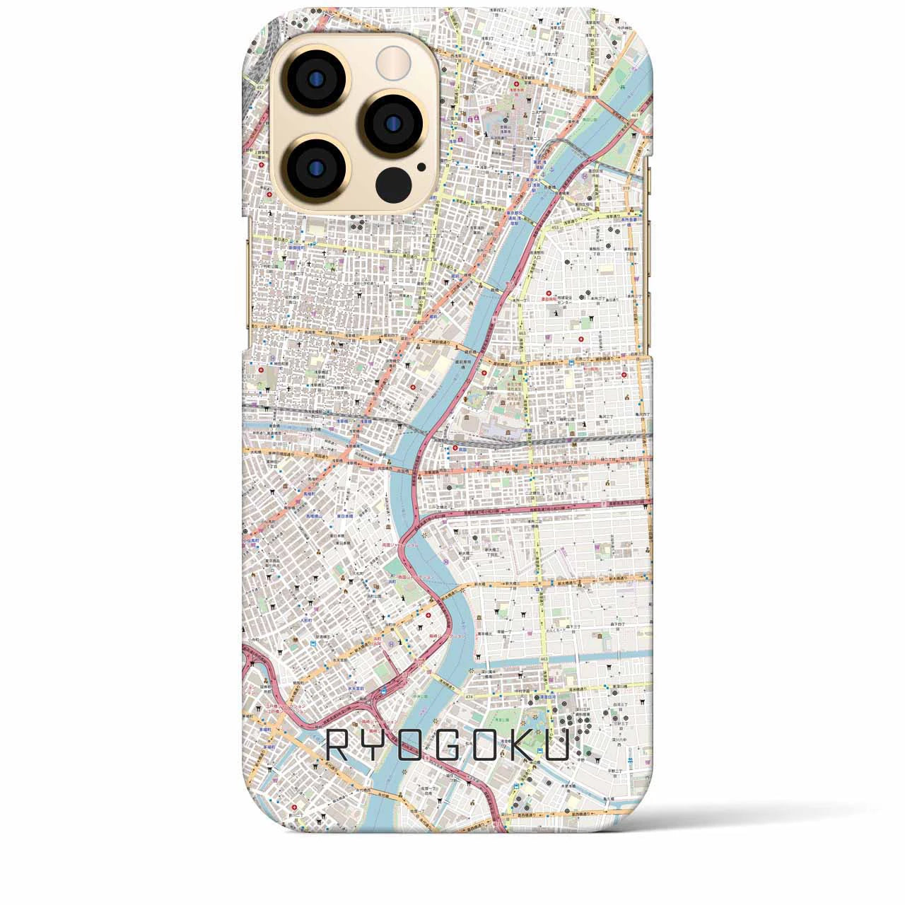 【両国(東京都)】地図柄iPhoneケース(バックカバータイプ)