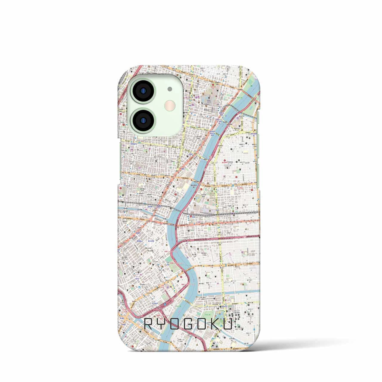 【両国(東京都)】地図柄iPhoneケース(バックカバータイプ)