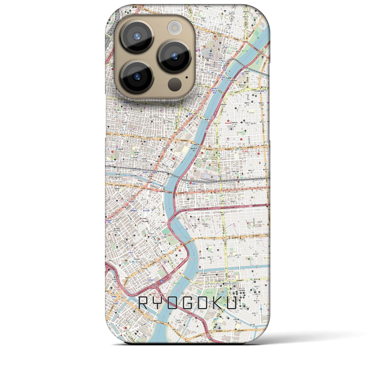 【両国(東京都)】地図柄iPhoneケース(バックカバータイプ)