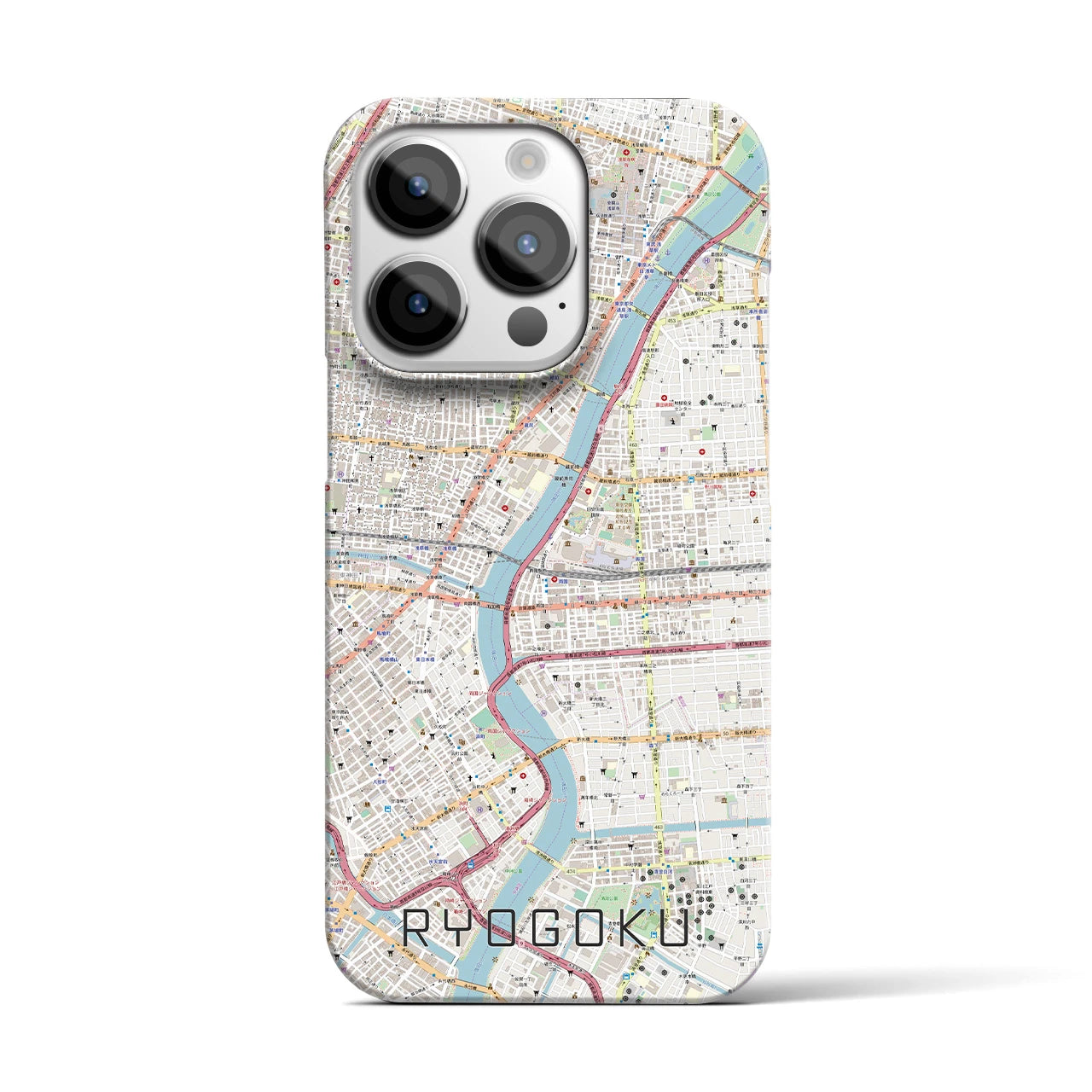 【両国(東京都)】地図柄iPhoneケース(バックカバータイプ)