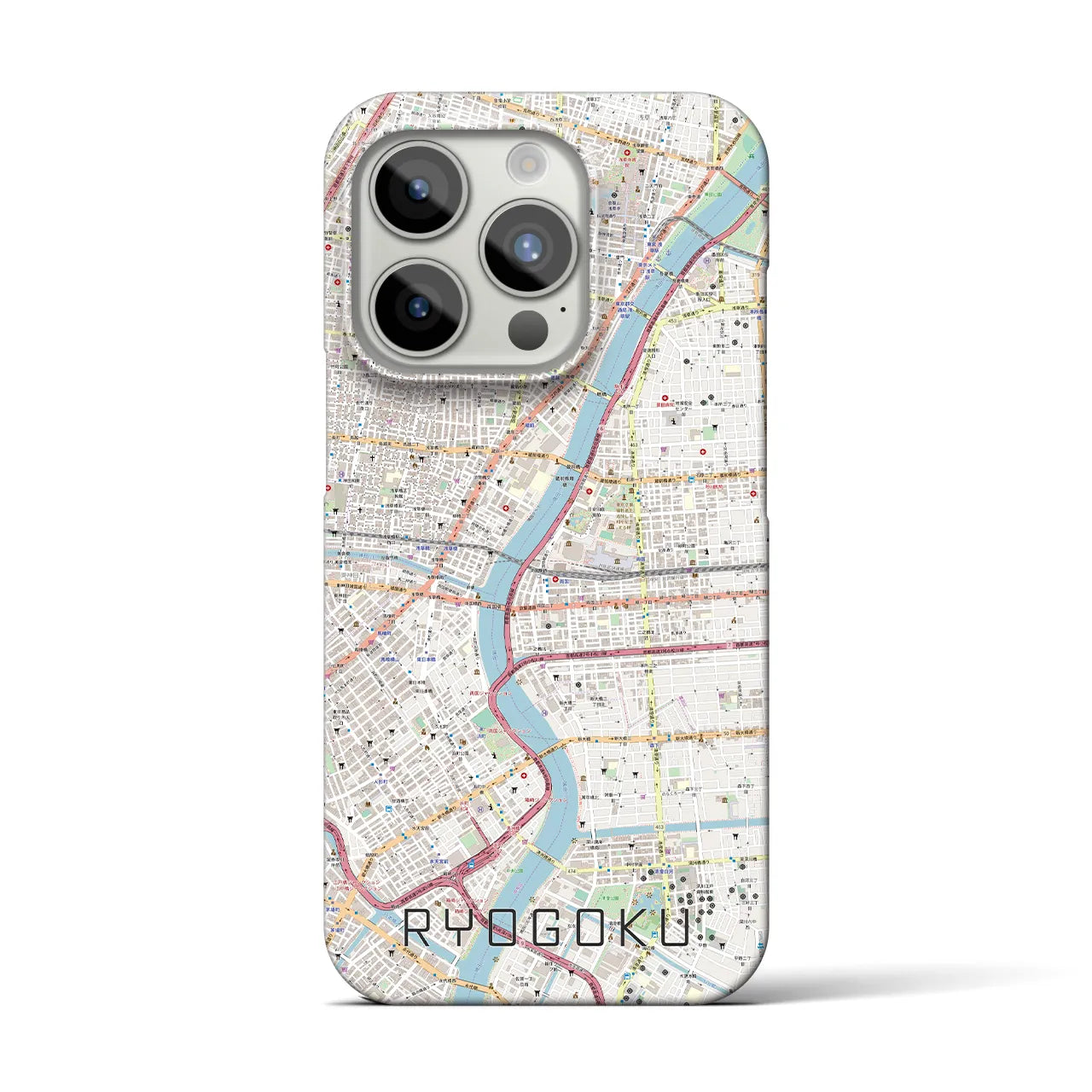 【両国(東京都)】地図柄iPhoneケース(バックカバータイプ)