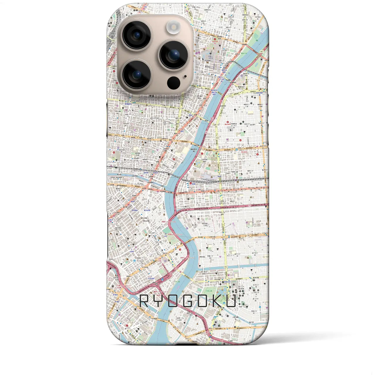【両国(東京都)】地図柄iPhoneケース(バックカバータイプ)