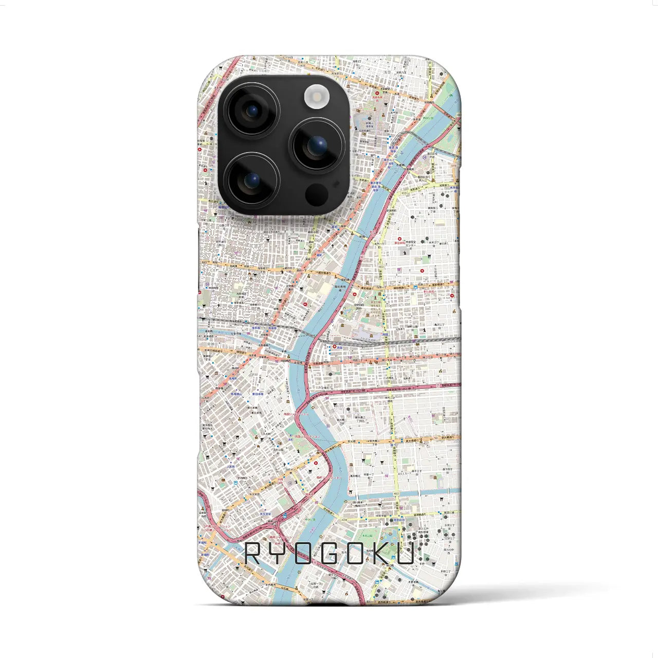 【両国(東京都)】地図柄iPhoneケース(バックカバータイプ)