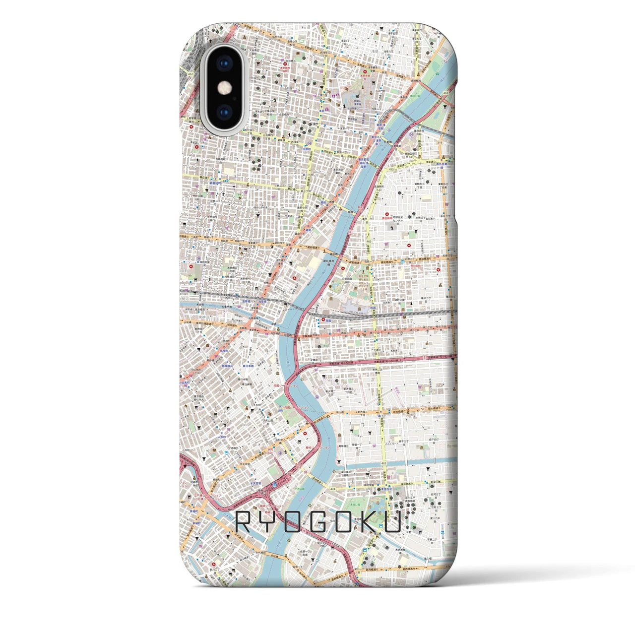 【両国(東京都)】地図柄iPhoneケース(バックカバータイプ)