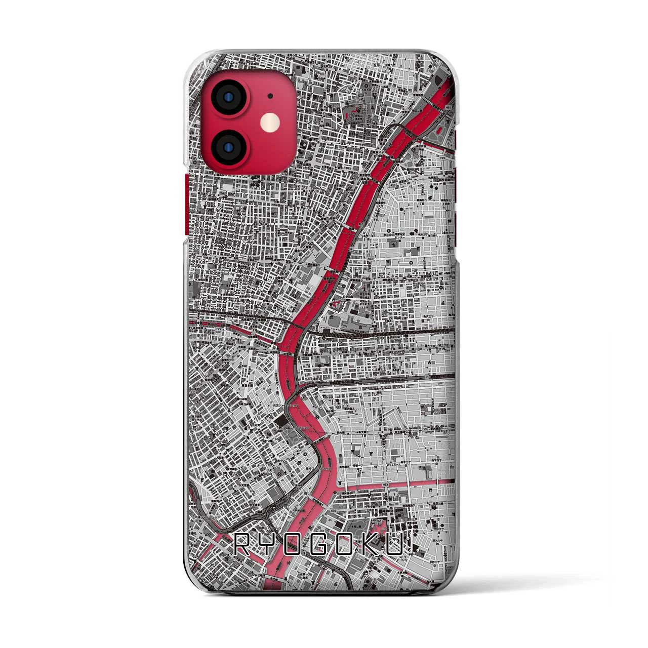 【両国(東京都)】地図柄iPhoneケース(クリアタイプ)