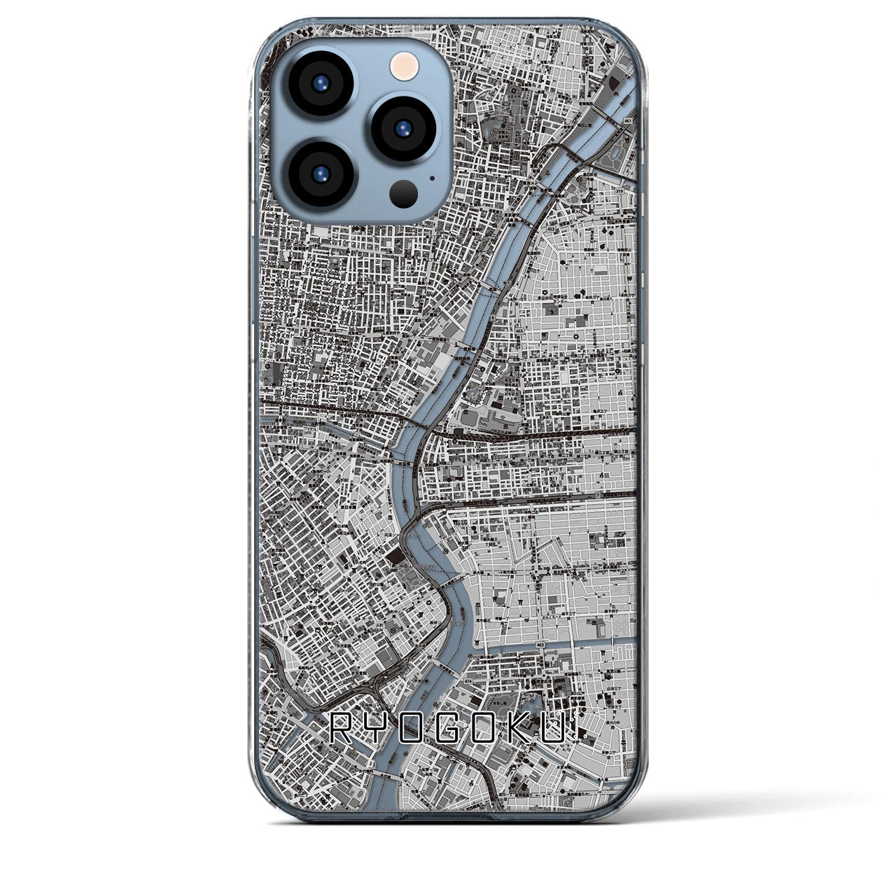 【両国(東京都)】地図柄iPhoneケース(クリアタイプ)