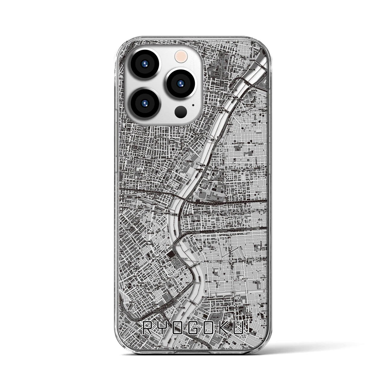 【両国(東京都)】地図柄iPhoneケース(クリアタイプ)