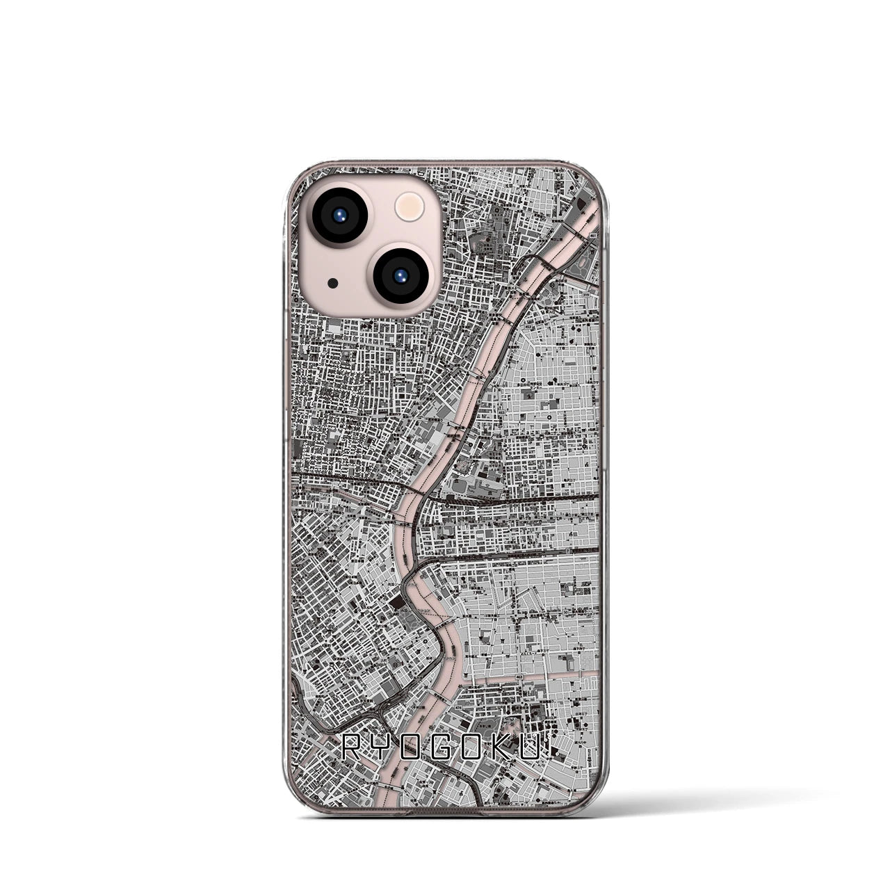 【両国(東京都)】地図柄iPhoneケース(クリアタイプ)