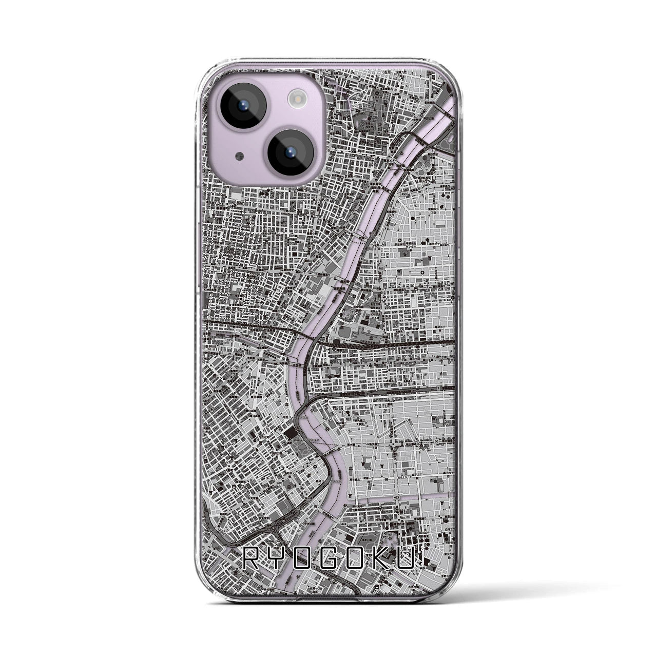 【両国(東京都)】地図柄iPhoneケース(クリアタイプ)