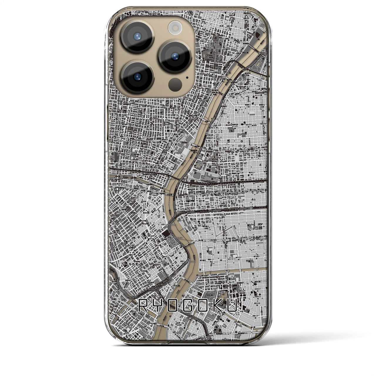 【両国(東京都)】地図柄iPhoneケース(クリアタイプ)