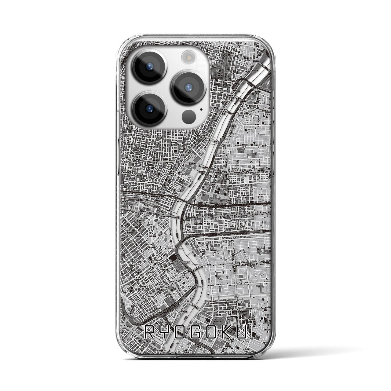 【両国(東京都)】地図柄iPhoneケース(クリアタイプ)