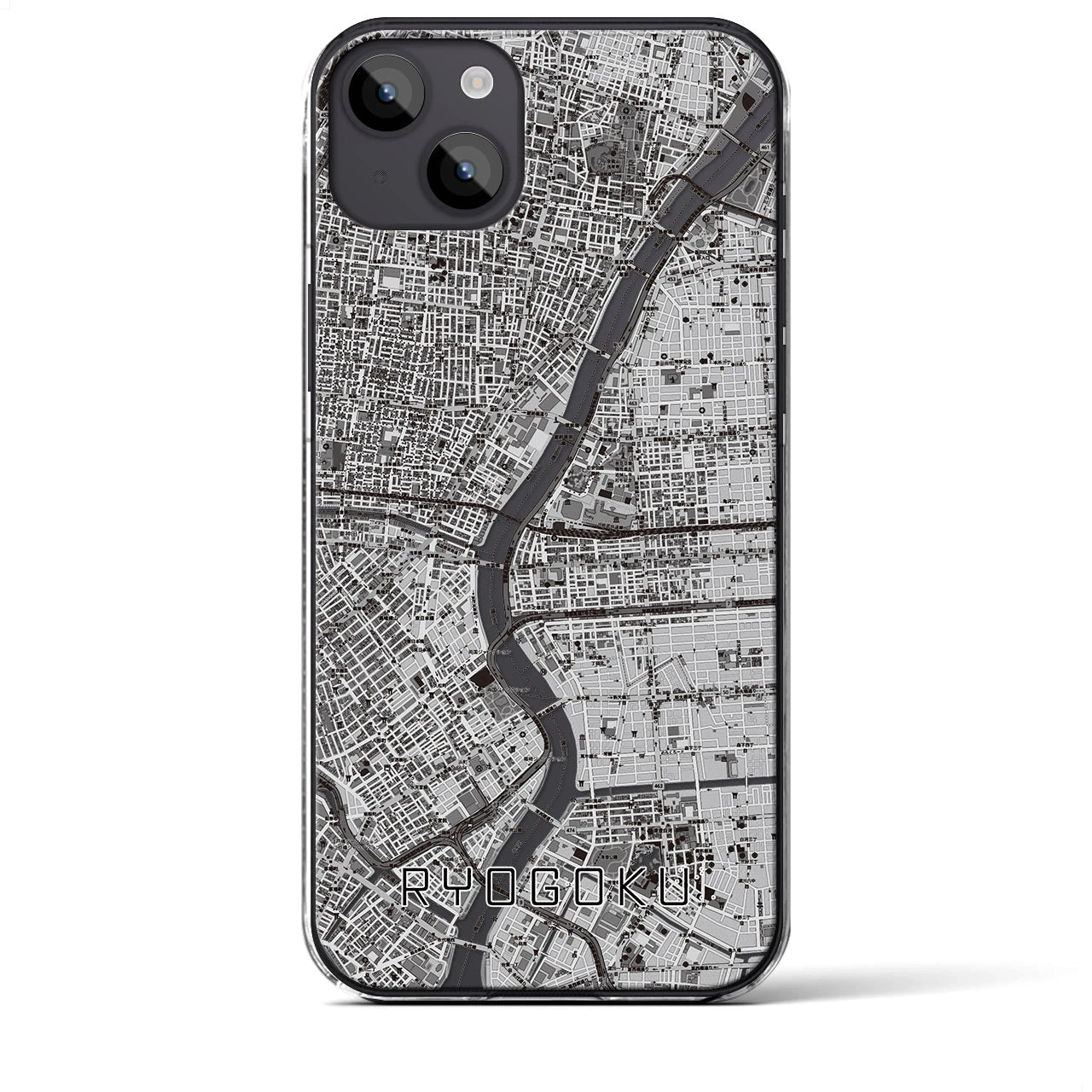 【両国(東京都)】地図柄iPhoneケース(クリアタイプ)