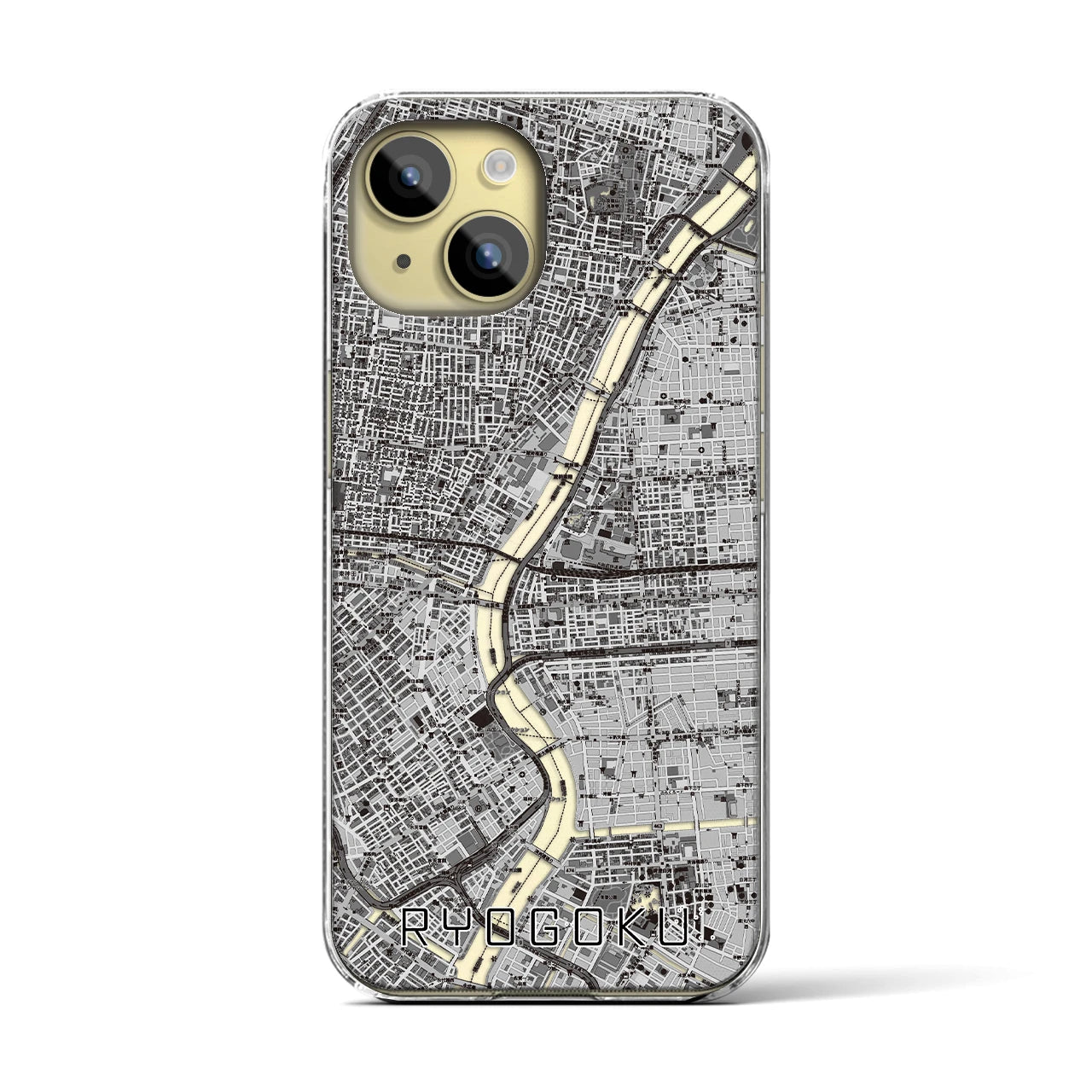 【両国(東京都)】地図柄iPhoneケース(クリアタイプ)