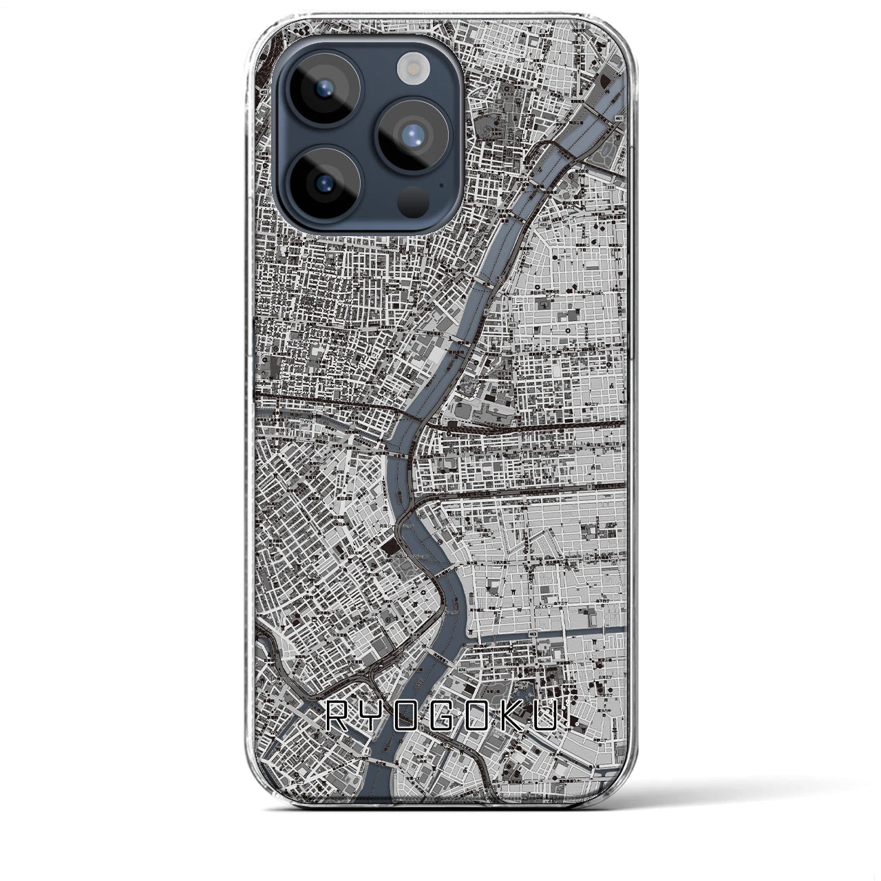 【両国(東京都)】地図柄iPhoneケース(クリアタイプ)