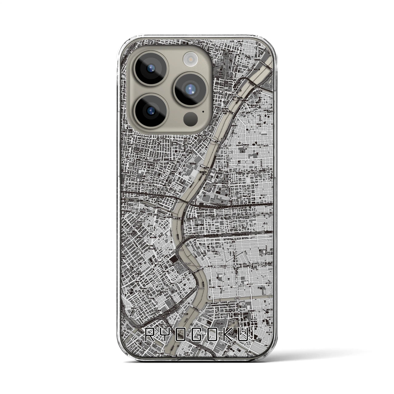 【両国(東京都)】地図柄iPhoneケース(クリアタイプ)