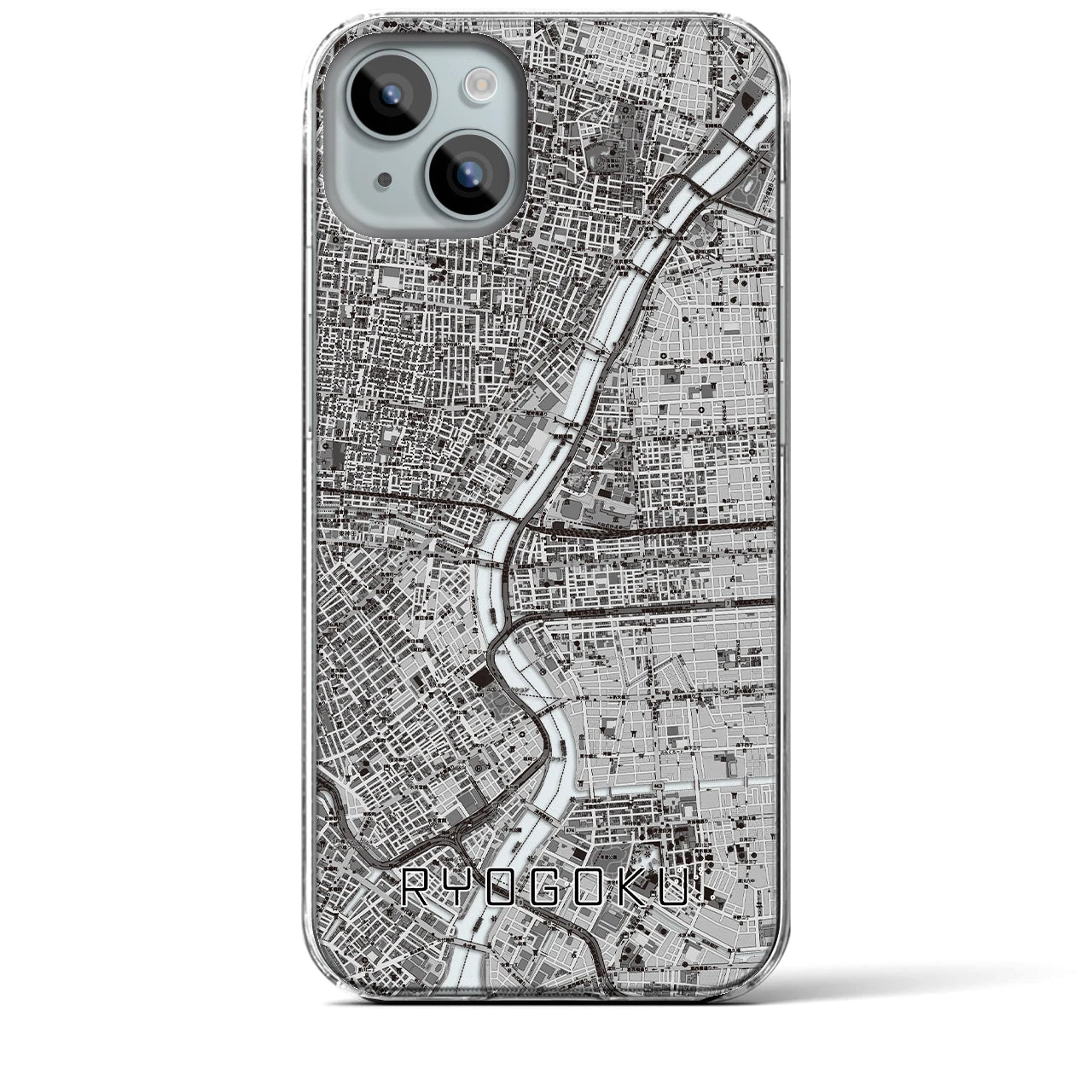 【両国(東京都)】地図柄iPhoneケース(クリアタイプ)