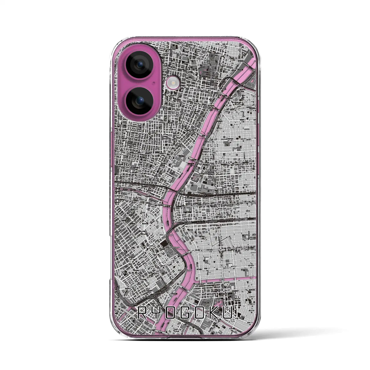 【両国(東京都)】地図柄iPhoneケース(クリアタイプ)