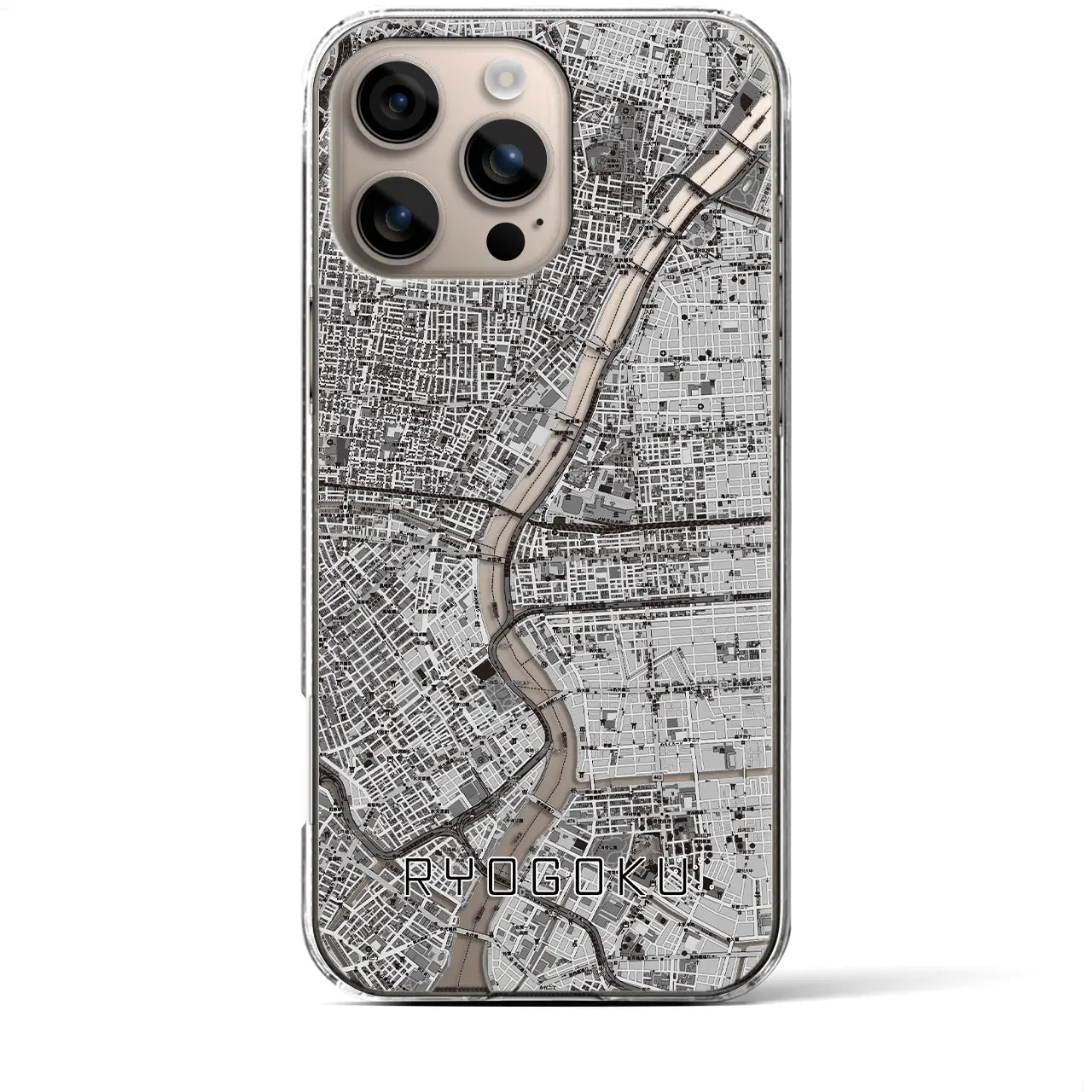 【両国(東京都)】地図柄iPhoneケース(クリアタイプ)