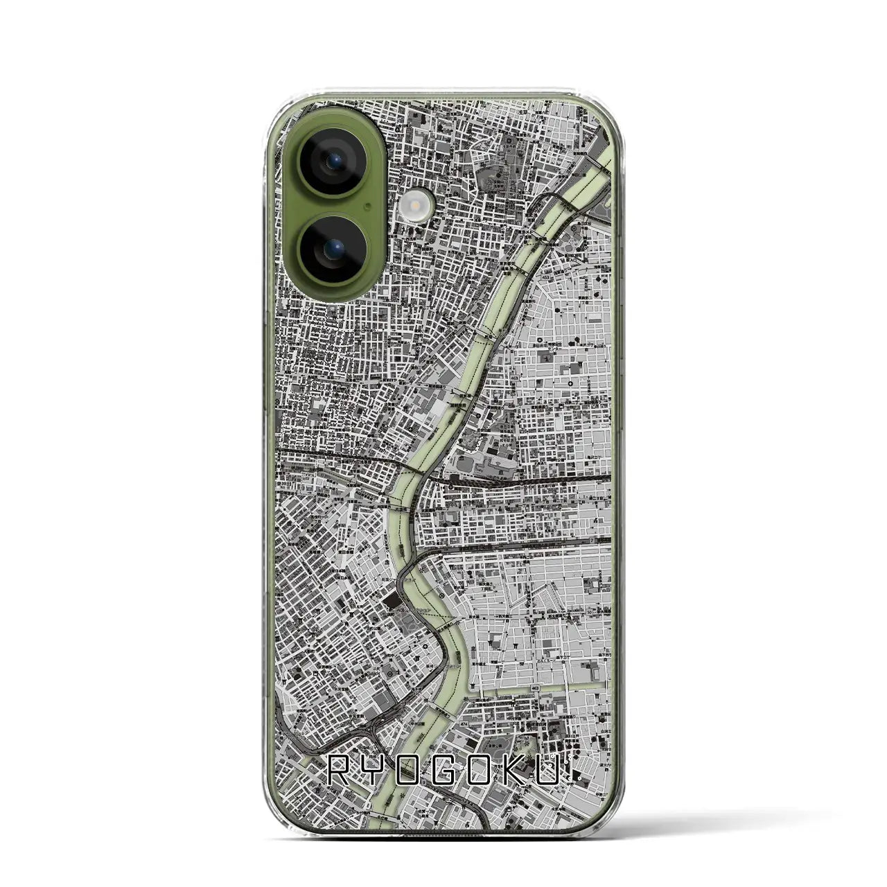 【両国(東京都)】地図柄iPhoneケース(クリアタイプ)