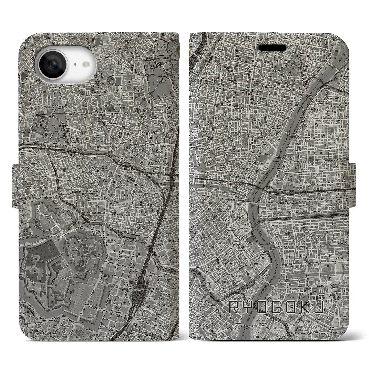 【両国(東京都)】地図柄iPhoneケース(手帳タイプ)