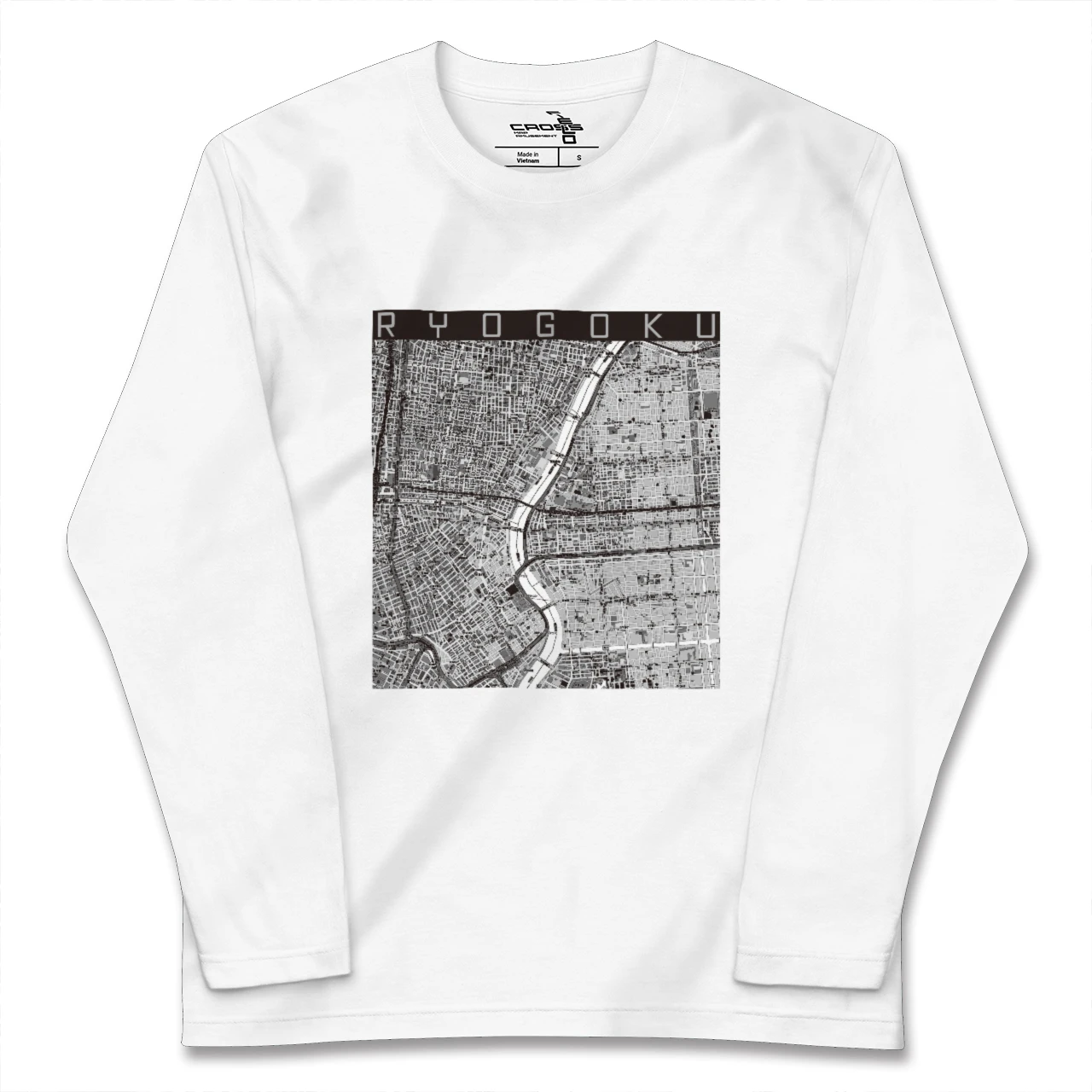 【両国(東京都)】地図柄ロングスリーブTシャツ